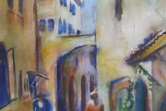 Woman in the Old City  - Watercolor